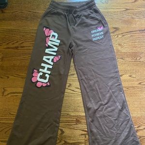 Brown Adika boot cut sweatpants
